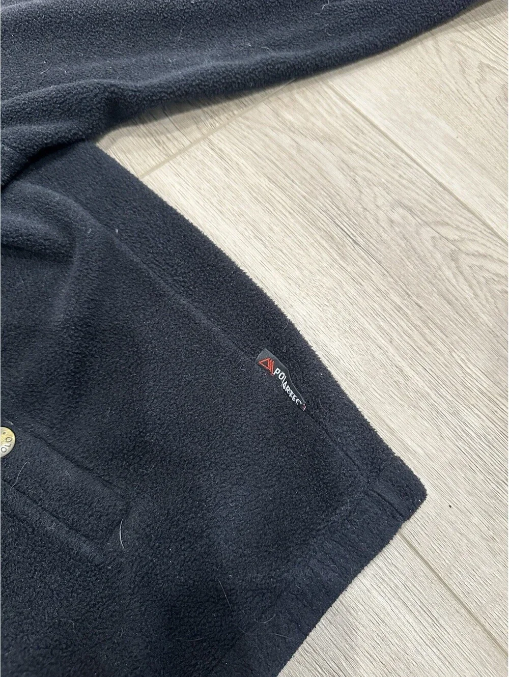 VINTAGE Polo Ralph Lauren Jacket Mens 2XL Black Polartec Full Zip Fleece